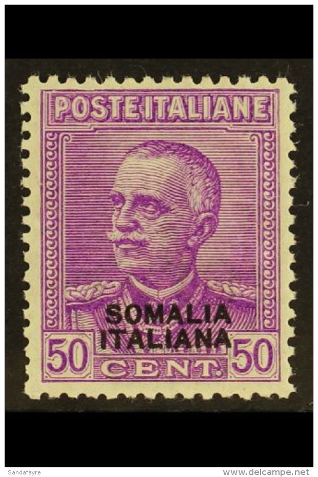 SOMALIA 1930 50c Bright Mauve King Overprint (Sassone 139, SG 94), Fine Never Hinged Mint, Very Fresh. For More... - Other & Unclassified
