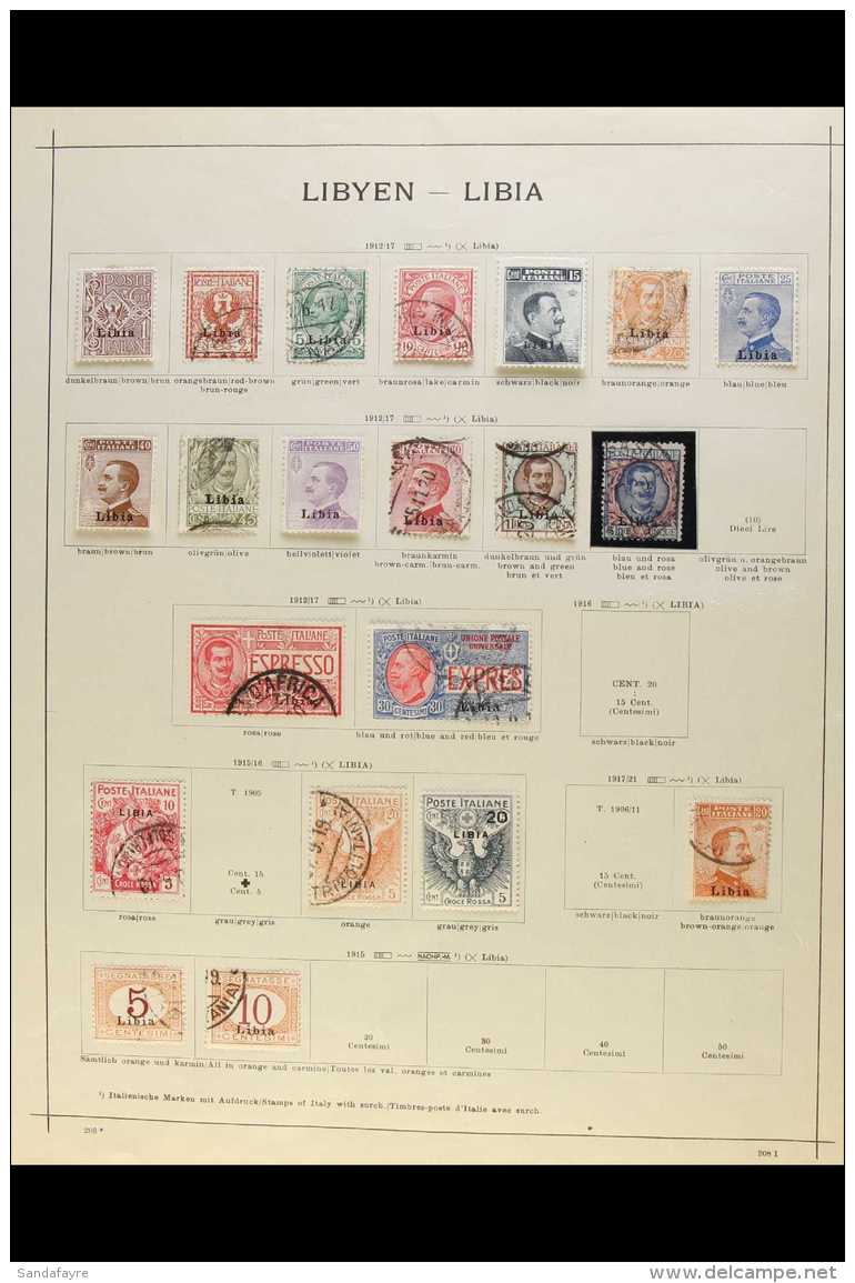 LIBYA 1912-24 Mint And Used Collection On Printed Album Pages, Includes 1912-22 Overprint Range Incl 15c Grey With... - Autres & Non Classés