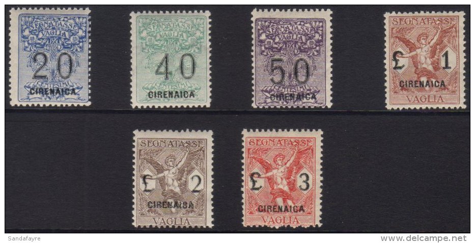 CYRENAICA - POSTAL ORDER POSTAGE DUES 1924 Set To 3L Carmine Complete, Sass S31, Very Fine NHM. (6 Stamps) For... - Other & Unclassified