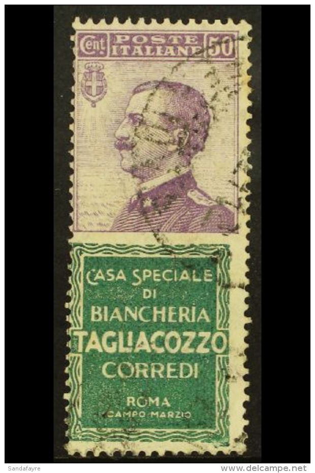 PUBLICITY STAMPS 1924 50c Violet And Green "Tagliacozzo", Sass 17, Fine Used. Scarce Item. For More Images, Please... - Zonder Classificatie