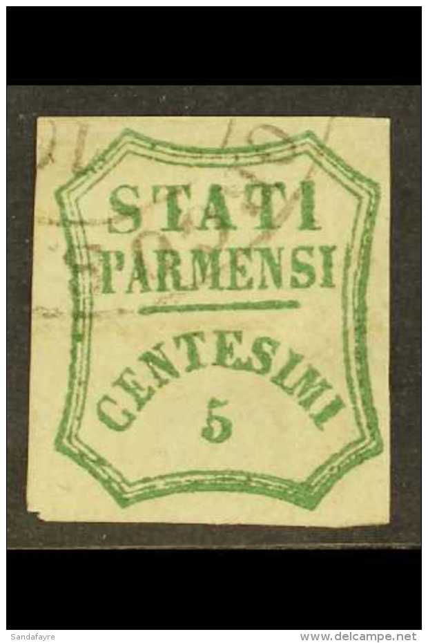 PARMA 1859 5c Blue Green, Provisional Govt, Sass 12, Fine Used With Good Clear Margins All Round And Neat Part... - Unclassified