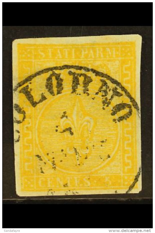PARMA 1853 5c Orange Yellow, Sass 6, Very Fine Used With Neat Colorno Cds Cancel. For More Images, Please Visit... - Unclassified