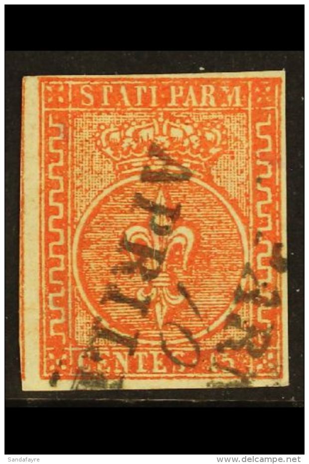 PARMA 1853 15c Vermilion, Sass 7, Very Fine Used With Clear To Large Margins All Round And Neat 2 Line Parma... - Non Classés