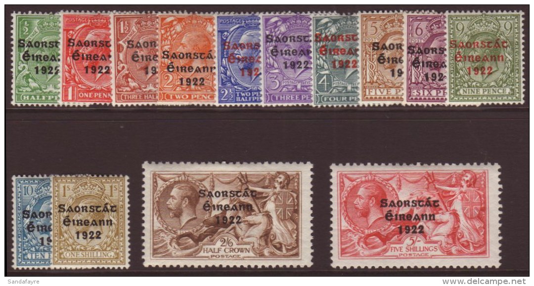 1922-23 Thom Overprinted Set From &frac12;d To 5s, SG 52/65, Very Fine Mint (14 Stamps) For More Images, Please... - Sonstige & Ohne Zuordnung