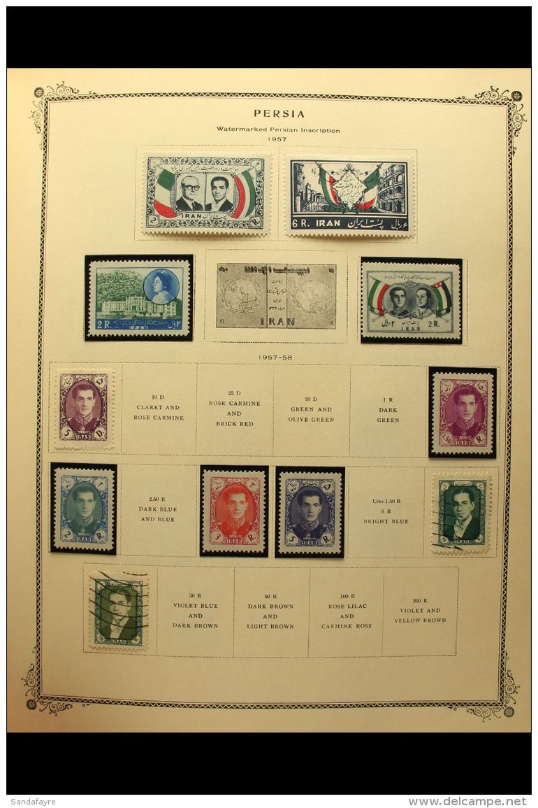 1876-1977 ALL DIFFERENT COLLECTION Presented On Printed Pages In A "Scott" Album. Mint &amp; Used Ranges (mostly... - Iran