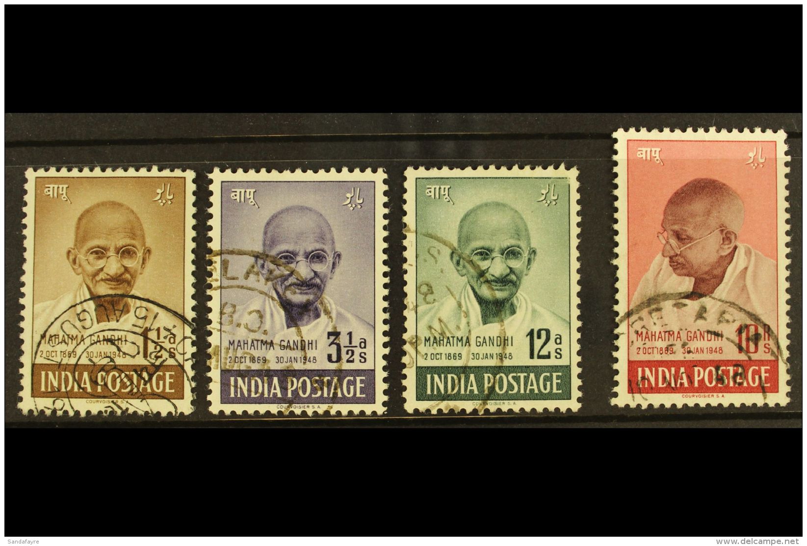 1948 Gandhi Set, SG 305/308, Fine Cds Used. (4) For More Images, Please Visit... - Other & Unclassified