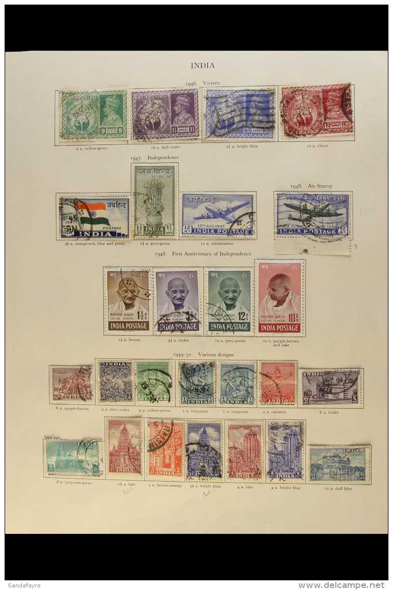 1937-51 USED COLLECTION An All Different Collection Of King George VI Issues On Printed Album Pages, Includes 1937... - Autres & Non Classés
