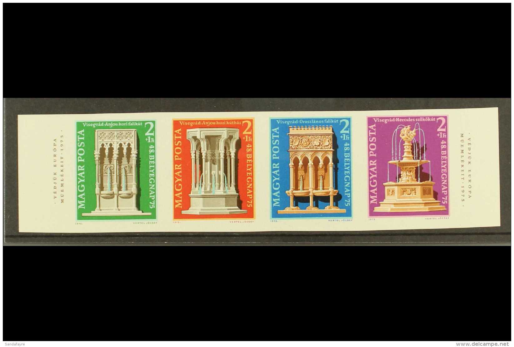 1975 Fountains IMPERF Se-tenant Strip Of Four, Michel 3060/63B, Never Hinged Mint. (4 Stamps) For More Images,... - Andere & Zonder Classificatie