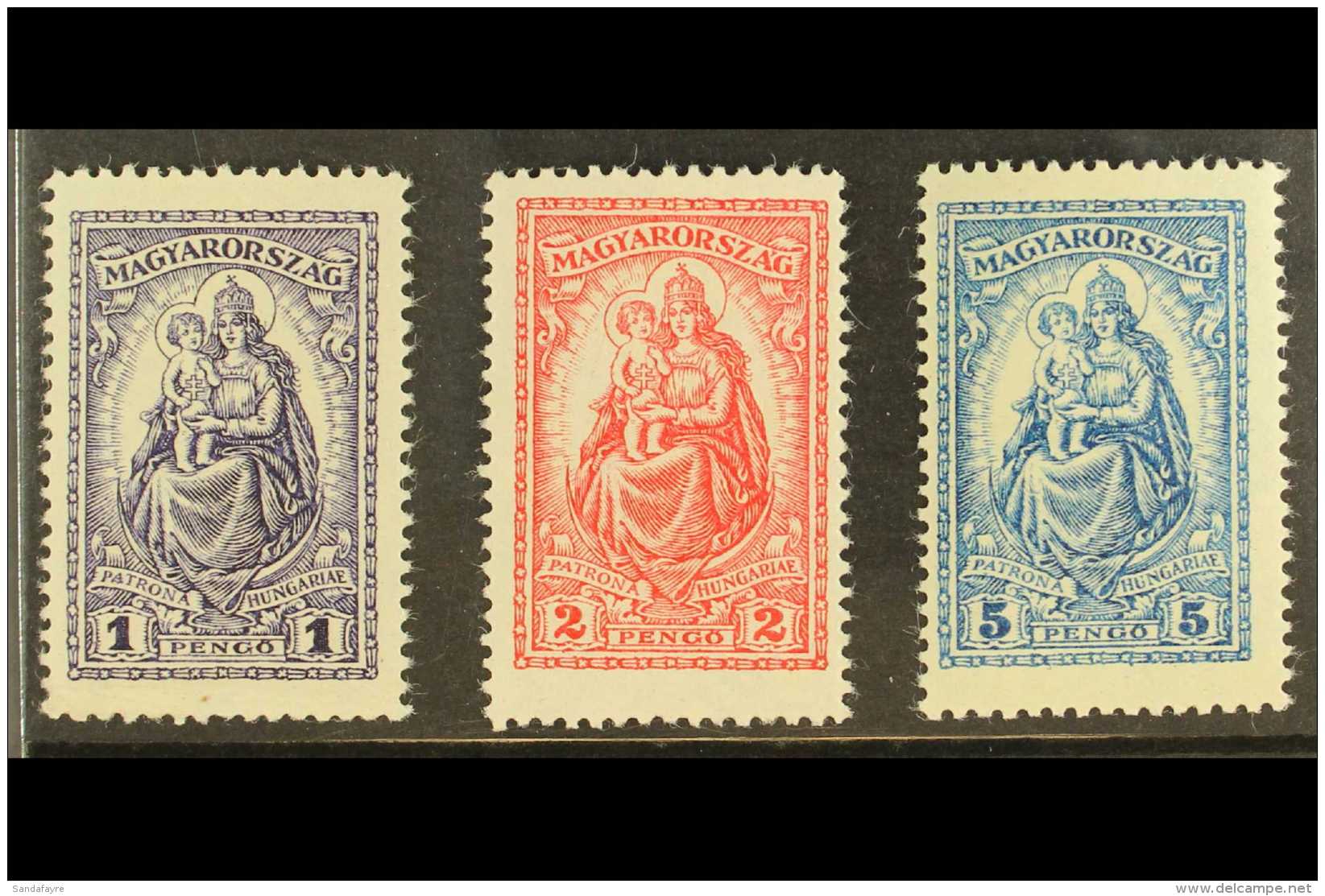 1926 Madonna And Child Set (Mi 427/29, SG 476/78) Never Hinged Mint. (3 Stamps) For More Images, Please Visit... - Autres & Non Classés