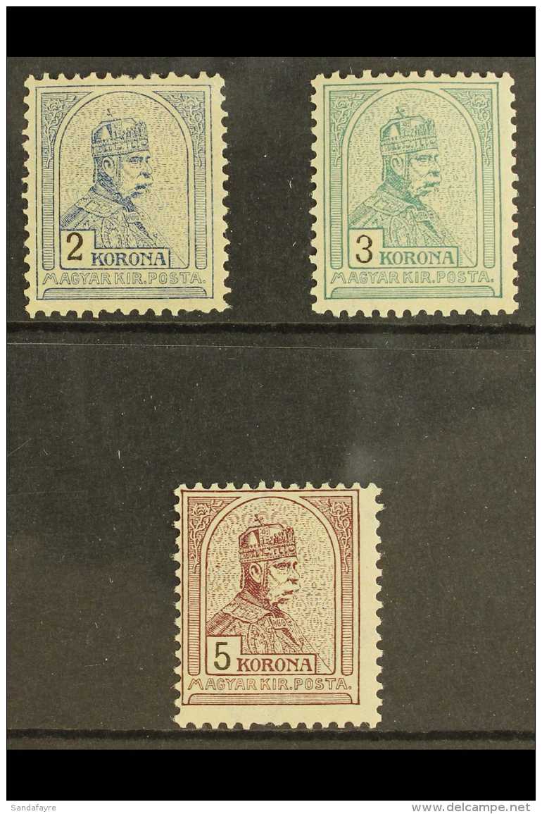 1900 2k, 3k And 5k Franz Josef High Values, Mi 68/70A, Very Fine And Fresh Mint. Cat &euro;800 (&pound;680) (3... - Other & Unclassified