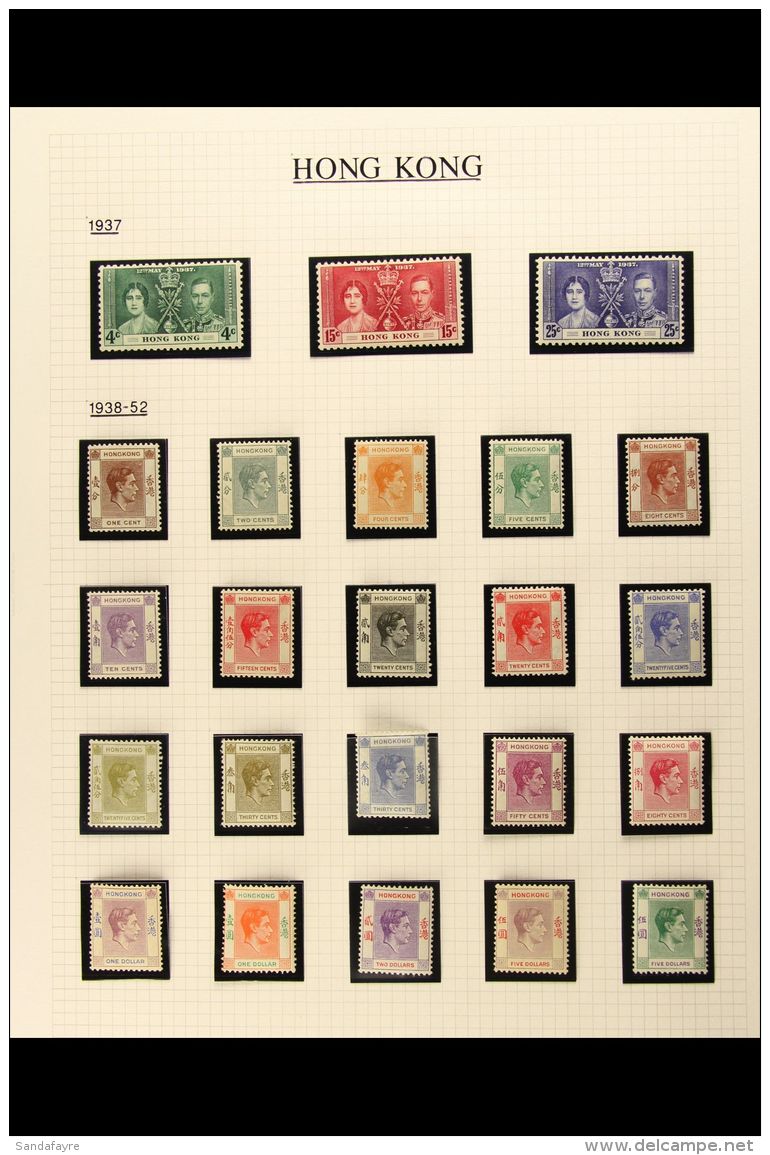 1937-52 KGVI  MINT COLLECTION Presented In Mounts On Album Pages, Inc Coronation Set, 1938-52 Defins With All... - Andere & Zonder Classificatie