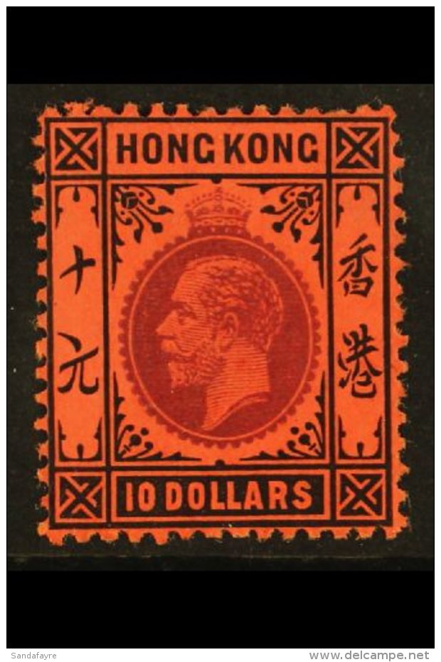 1912 $10 Purple And Black On Red, Geo V, SG 116, Fine And Fresh Mint, One Shortish Perf At Top. For More Images,... - Other & Unclassified