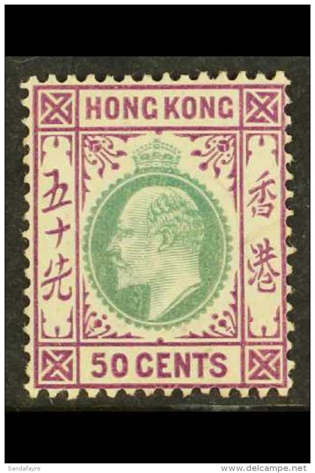 1904-06 50c Green And Magenta On Chalk Surfaced Paper, SG 85a, Fine Mint. For More Images, Please Visit... - Other & Unclassified