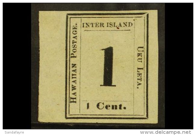 1864 - 5 1c Black Numeral, Sc 19, Very Fine Marginal Mint Og. Lovely Stamp. For More Images, Please Visit... - Hawaï