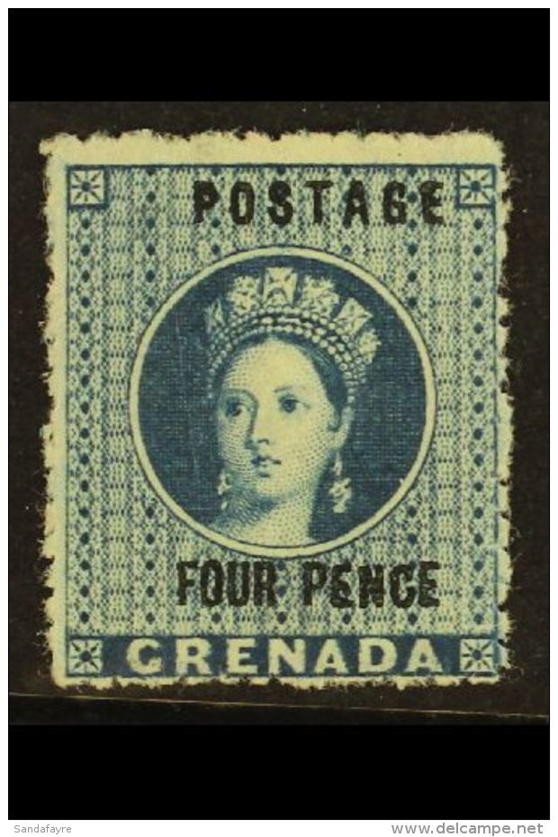 1881 4d Blue, Wmk Large Star, SG 23, Very Fine And Fresh Mint. Lovely Full Colour. For More Images, Please Visit... - Grenade (...-1974)