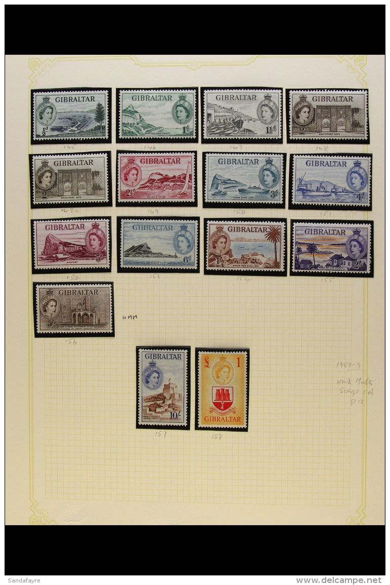 1953-83 FINE MINT COLLECTION An Attractive Collection On Album Pages Which Includes 1953-59 Complete Definitive... - Gibraltar