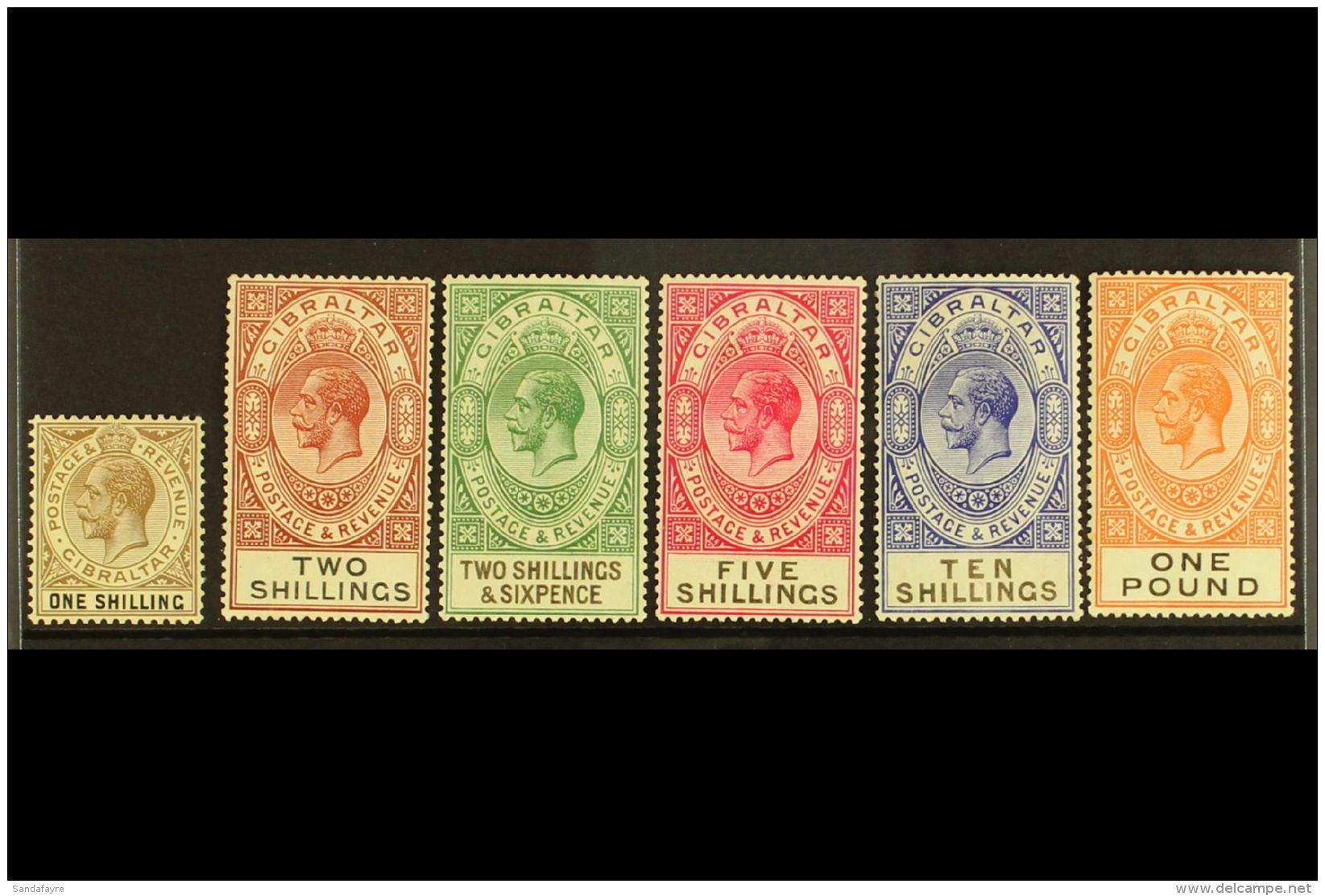 1925-32 New Colour High Values Set To &pound;1, SG 102/107, Generally Fine Mint (6 Stamps) For More Images, Please... - Gibraltar