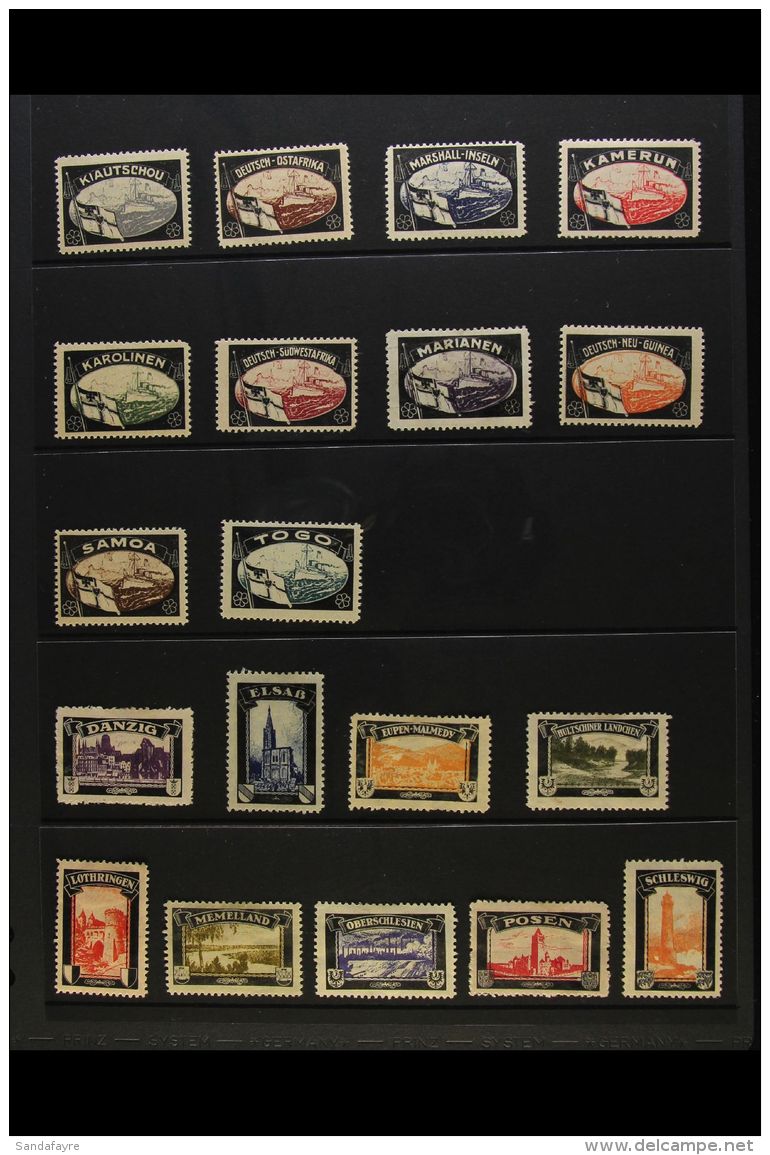 MOURNING OF COLONIES/TERRITORIES LABELS Mint Collection Comprising Complete Set Of Ten Colonies, Plus 9 Different... - Autres & Non Classés