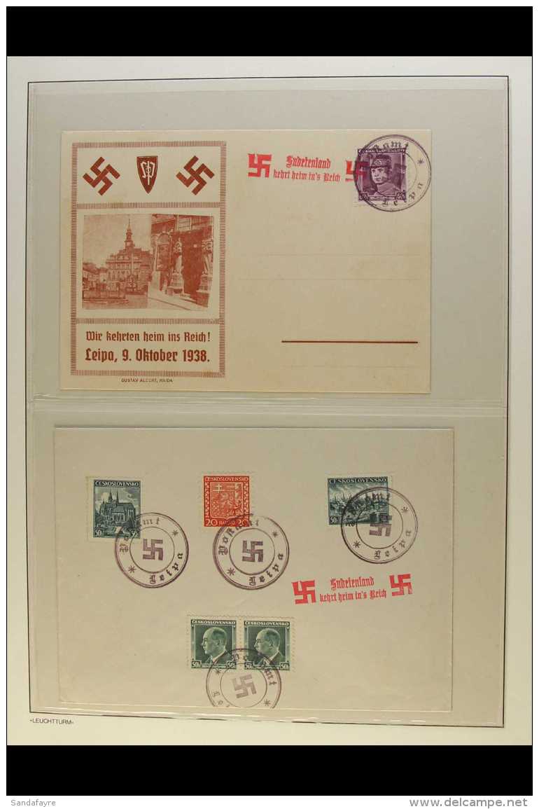 SUDETENLAND 1938 Interesting Collection Of Commercial &amp; Philatelic Covers And Cards Bearing Various Stamps Of... - Other & Unclassified