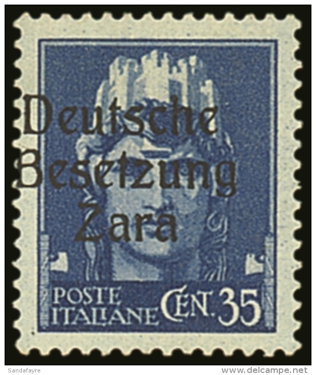 OCCUPATION OF ZARA 1943 35c Blue Overprinted Type II, Sass S7, Superb NHM.  Cat &euro;500. (&pound;425) For More... - Other & Unclassified