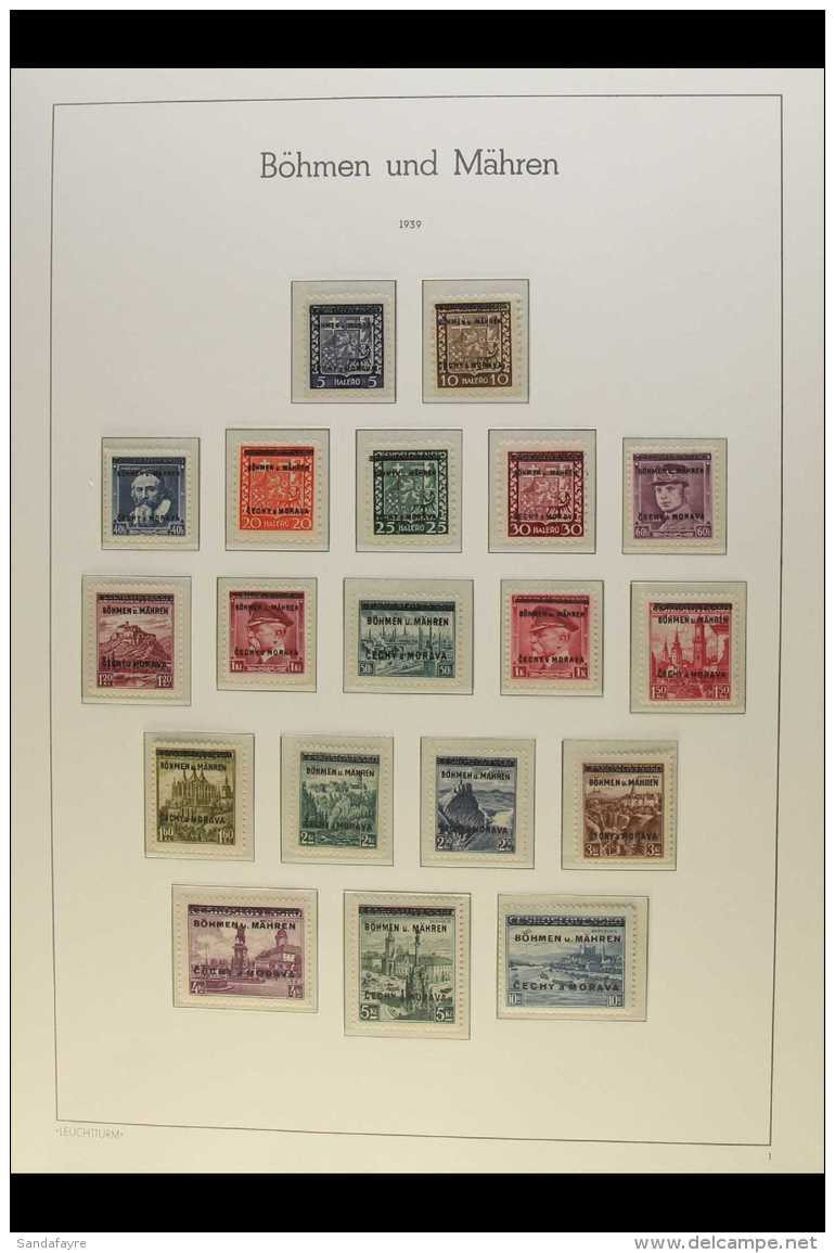 BOHEMIA &amp; MORAVIA 1939-1945 COMPLETE FINE MINT &amp; NHM COLLECTION On Hingeless Pages, All Different, Most... - Other & Unclassified