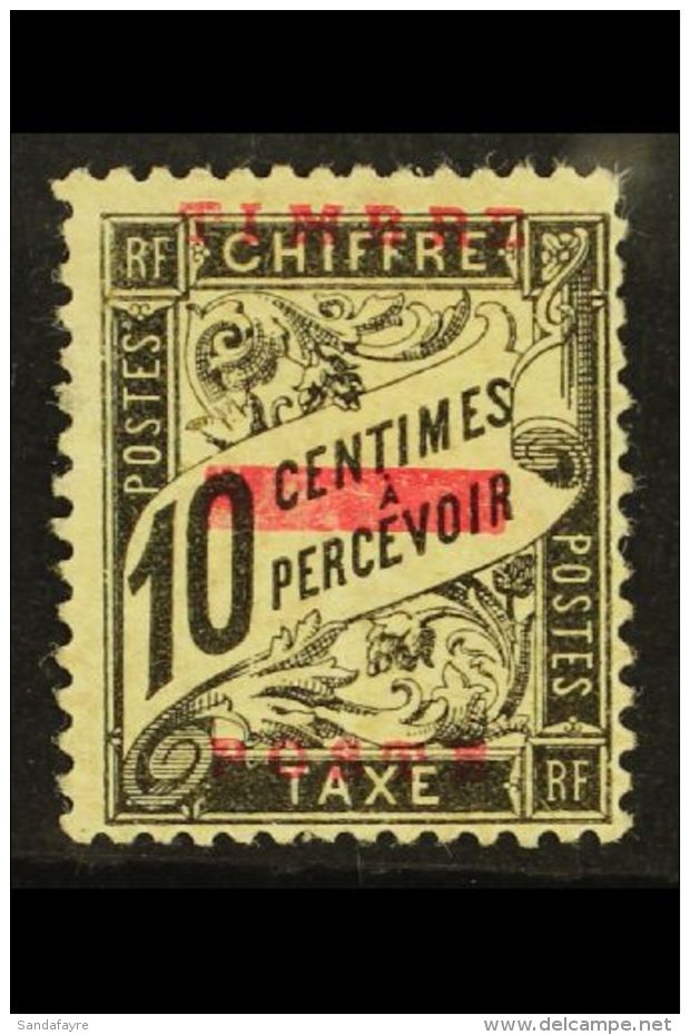 MOROCCO 1893 10c Black Postage Due Stamp Of France Handstamped "TIMBRE - POSTE" In Red, Yvert 10 (Maury 8, SG 12),... - Other & Unclassified