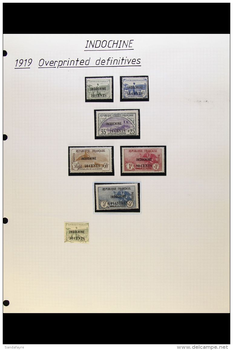 INDOCHINA 1907-46 MINT COLLECTION With Multiples &amp; Varieties Etc Presented In Mounts On Album Pages. Includes... - Autres & Non Classés