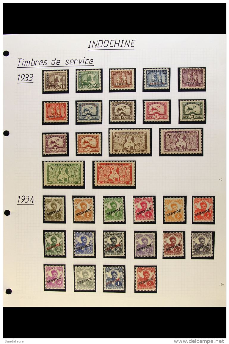 INDOCHINA 1891-1946 BACK OF THE BOOK MINT COLLECTION Presented In Mounts On Album Pages. Includes Parcel Posts Of... - Other & Unclassified