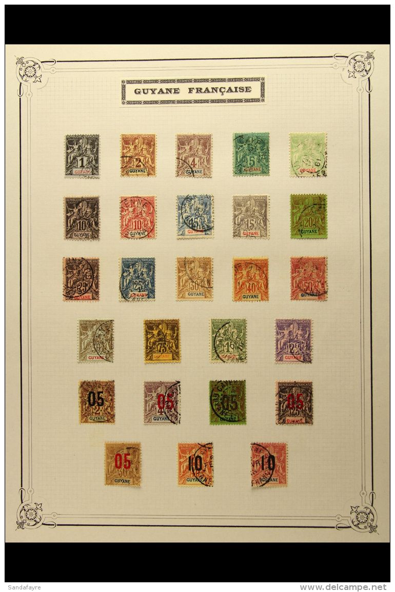 GUIANA 1887 TO 1947 VERY FINE USED COLLECTION. A Spectacular Collection Begins With The 1887 0f25 On 30c, 1892... - Andere & Zonder Classificatie