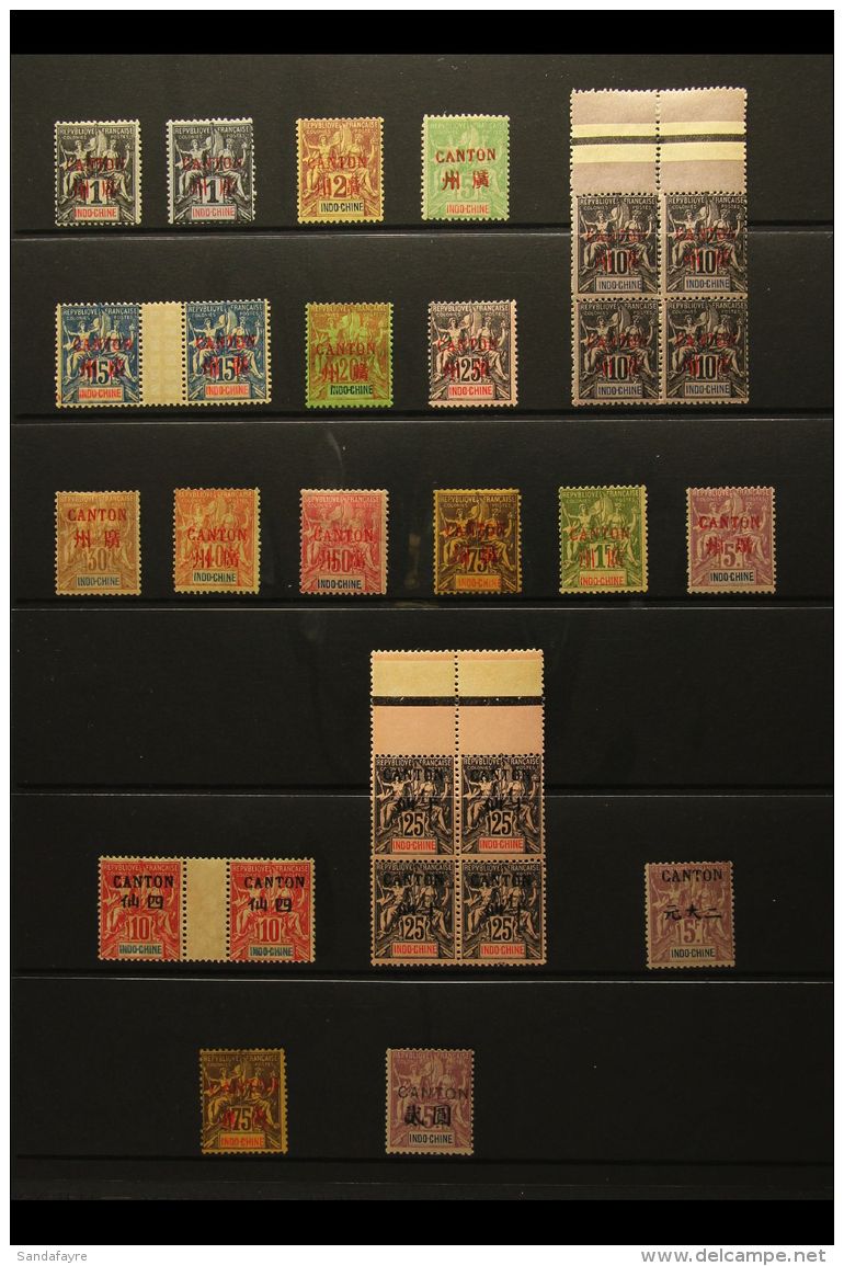 CANTON 1901-1908 MINT COLLECTION Of "Tablet" Types. Includes 1901-02 (carmine Overprint) Range With Most Values To... - Autres & Non Classés