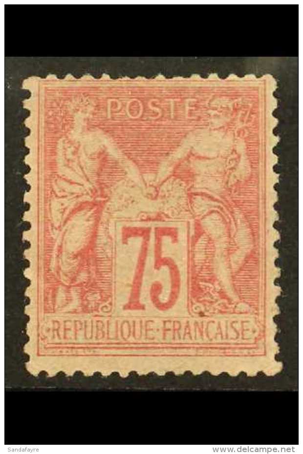 1885 75c Rose Type II Peace &amp; Commerce, SG 238 (Yvert 81) Fine Mint Example Of This Rare Stamp. For More... - Other & Unclassified