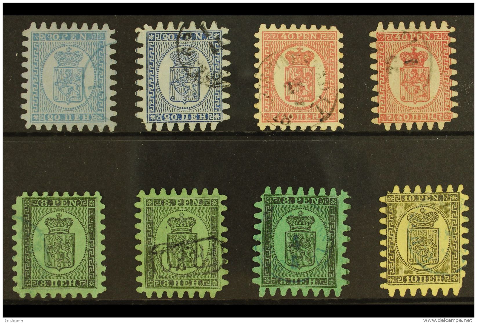 1866-71 FINE USED SELECTION An Attractive, All Different Wove Paper Selection On A Stock Card. Includes 1866 20p... - Autres & Non Classés