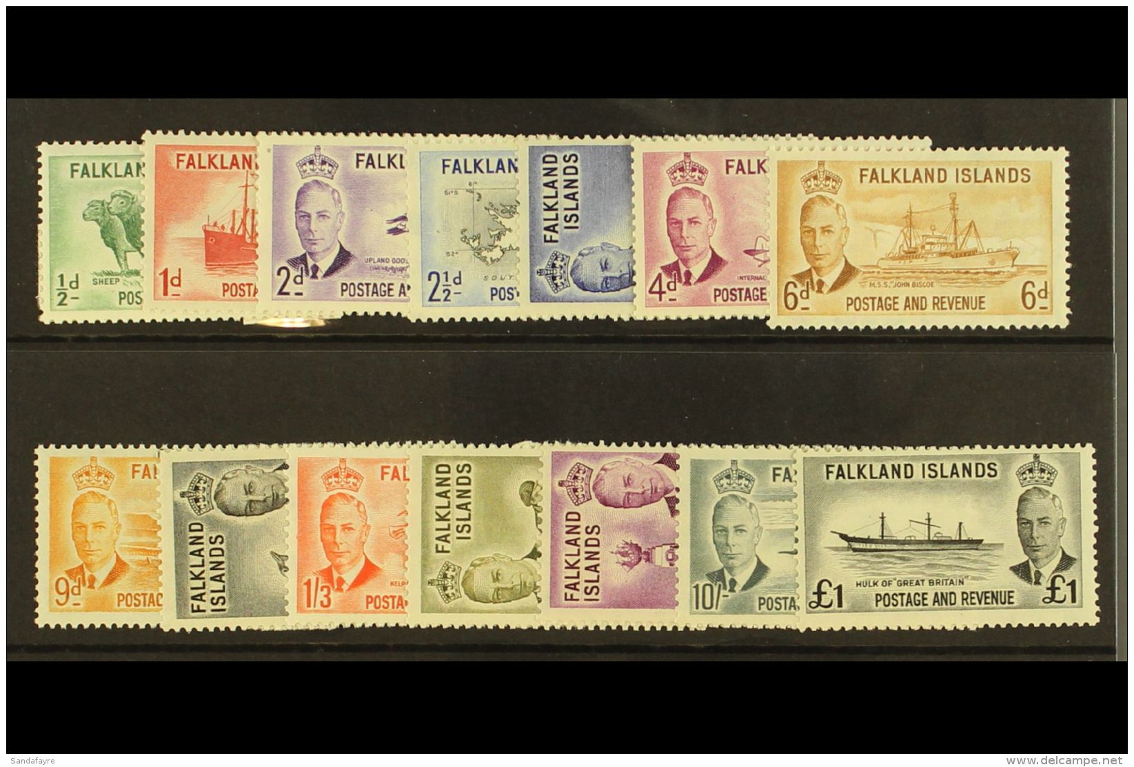 1952 Geo VI Pictorial Set, SG 172/85, Very Fine And Fresh Mint. For More Images, Please Visit... - Falkland