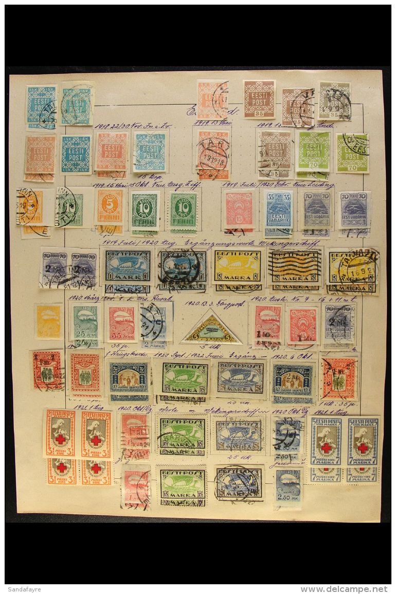 1918-1940 INTERESTING RANGES On Pages &amp; In Packets, Mint &amp; Used, Inc 1922-24 Workers Perf (x2) &amp;... - Estonia