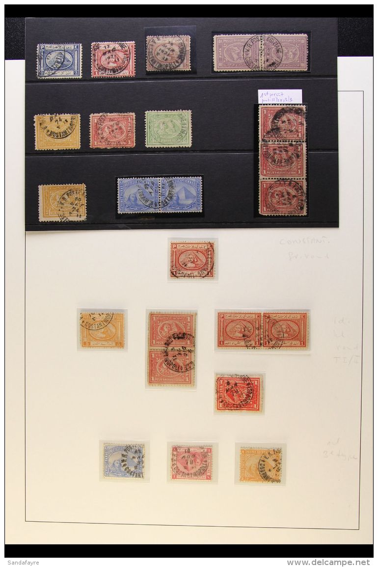 USED AT CONSTANTINOPLE 1867 - 1875 Range Of Pyramid Stamps Including 4 Pairs &amp; 1 Strip Of Three All Cancelled... - Autres & Non Classés
