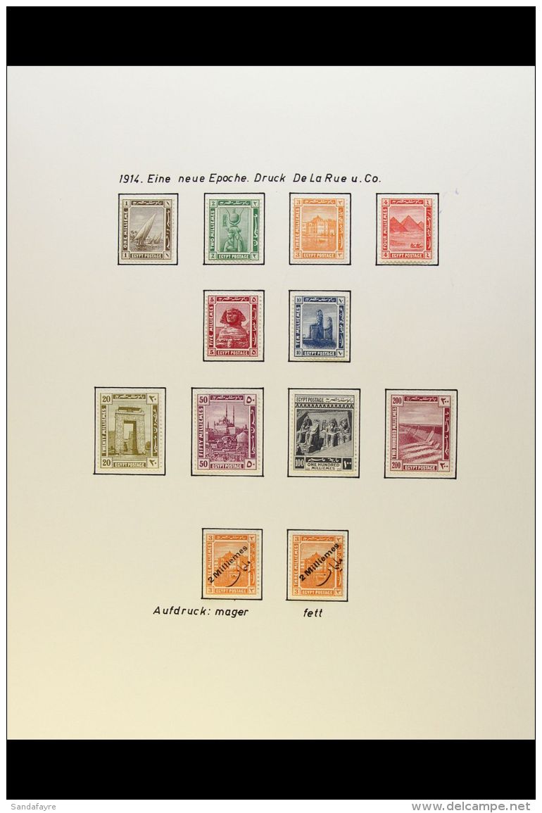 1914-22 MINT &amp; USED COLLECTION With 1914 Fine Mint &amp; Used Basic Sets, Few Used Watermark Varieties, 1915... - Other & Unclassified