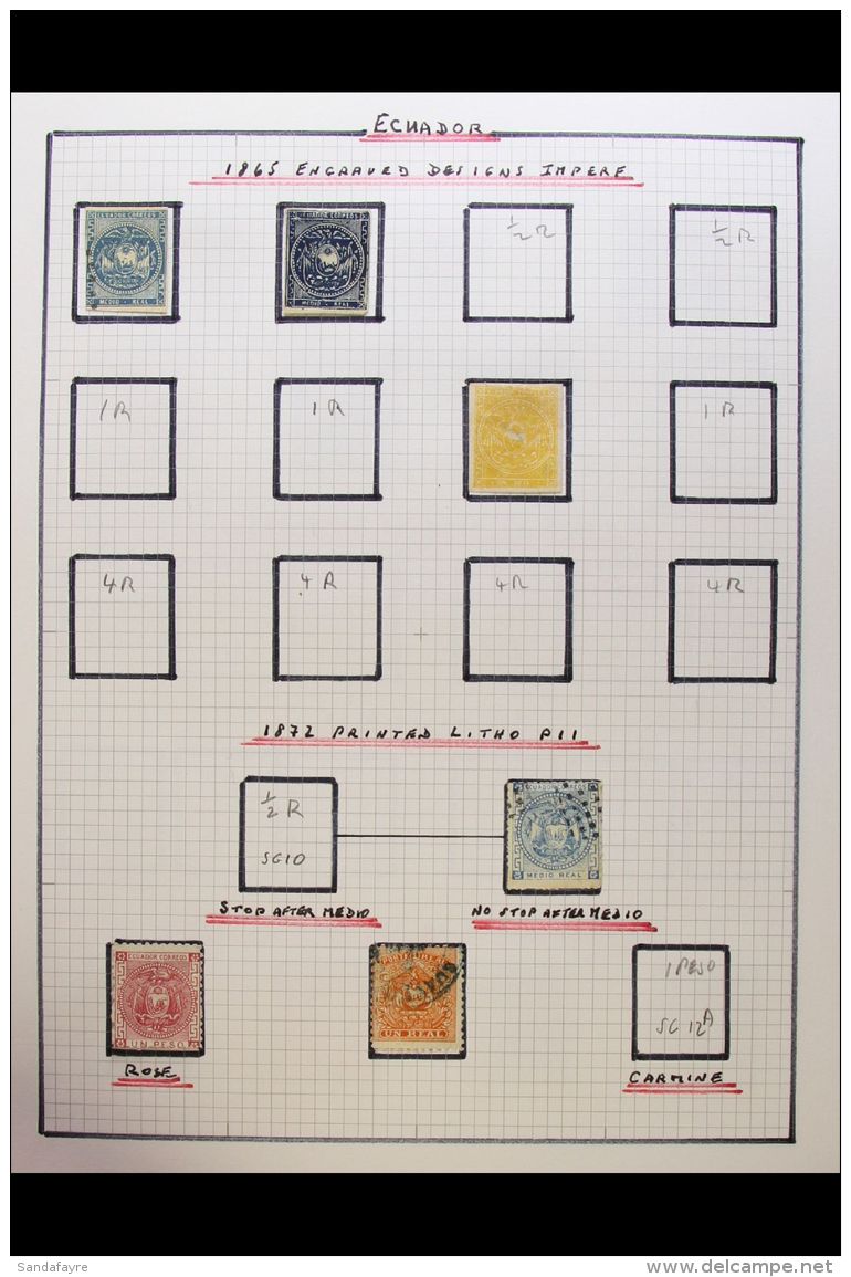 1865-1960 ALL DIFFERENT COLLECTION A Most Useful Mint &amp; Used Collection Presented In A Album. Includes... - Equateur
