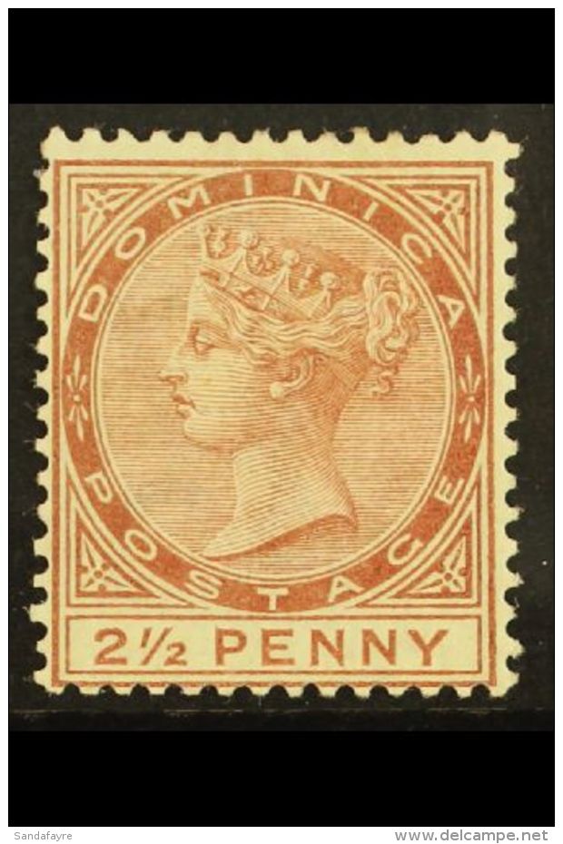 1883-86 2&frac12;d Red Brown, CA Wmk, SG 15, Fine Mint For More Images, Please Visit... - Dominica (...-1978)