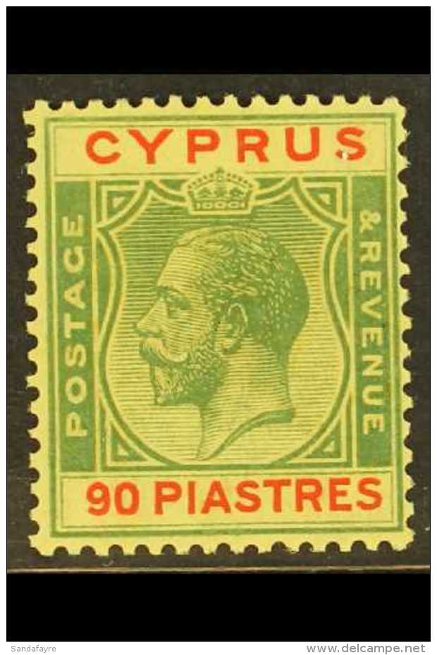 1924-28 90pi Green &amp; Red On Yellow, SG 117, Fine Mint, Very Fresh. For More Images, Please Visit... - Other & Unclassified