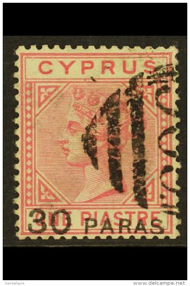 1882 30pa On 1pi Rose, SG 24, Very Fine Used. For More Images, Please Visit... - Other & Unclassified