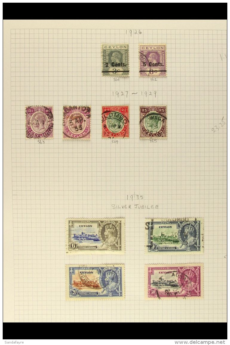 1885-1967 USED COLLECTION In An Album, Includes Various QV Values To 30c, Edward VII Values To 2r25, A 1906 Ppc To... - Ceylan (...-1947)