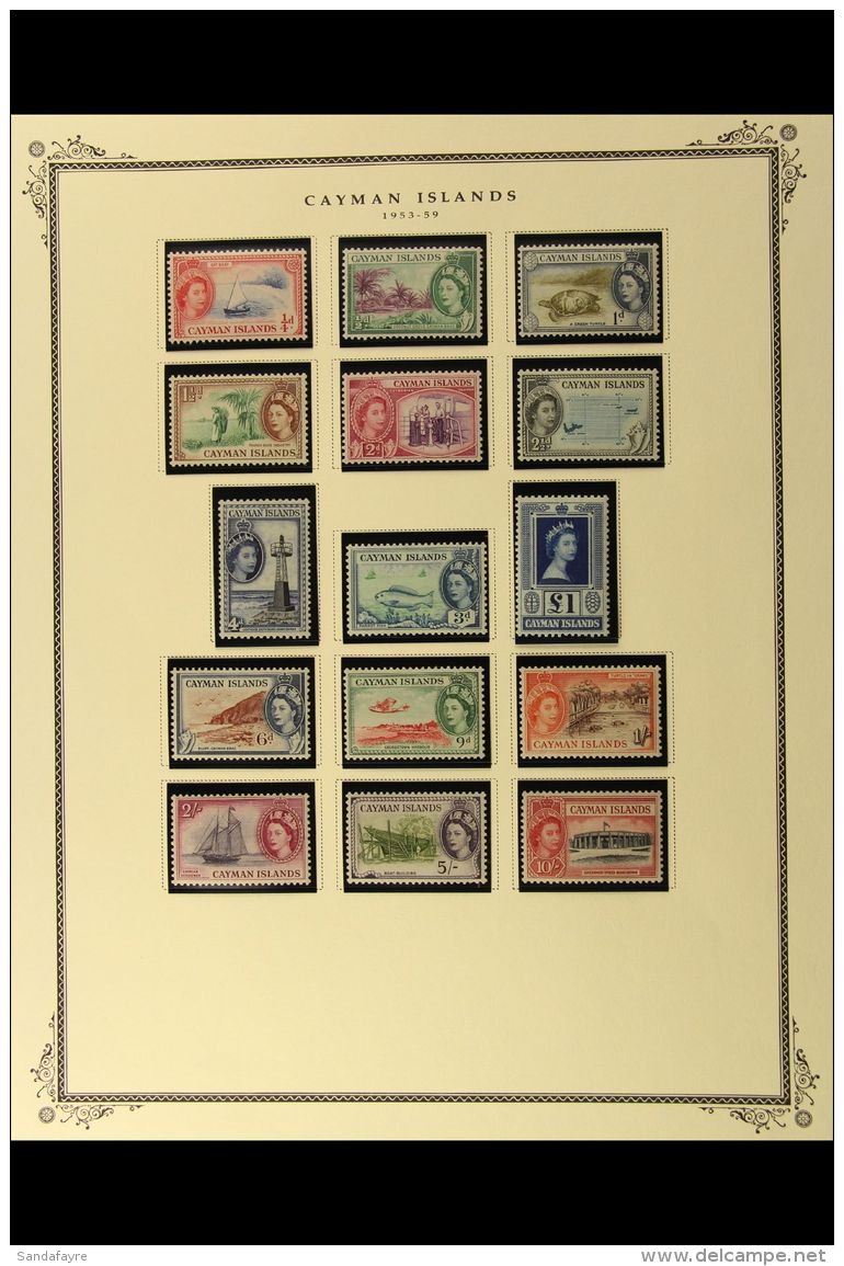 1937-1974 VERY FINE MINT COLLECTION On Album Pages, Lovely Fresh Condition, The QEII Chiefly Never Hinged. Note... - Iles Caïmans