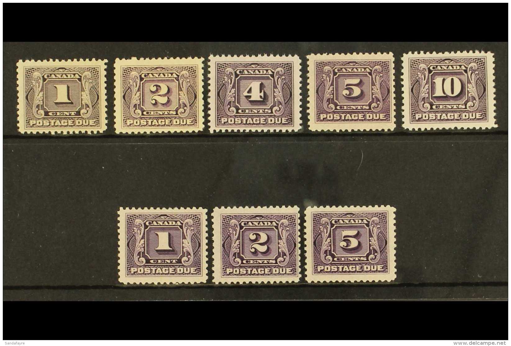 POSTAGE DUES 1906-28 Basic Set Of 5 Values (between SG D1/8), Plus Thin Paper Set All Fresh Mint.  (8 Stamps) For... - Autres & Non Classés