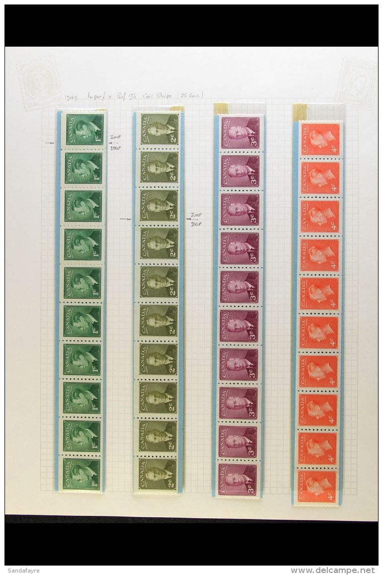 1949-51 DEFINITIVE ISSUES A Specialised Collection On Album Pages Which Includes 1949 1c, 2c, 3c, And 4c Imperf X... - Andere & Zonder Classificatie