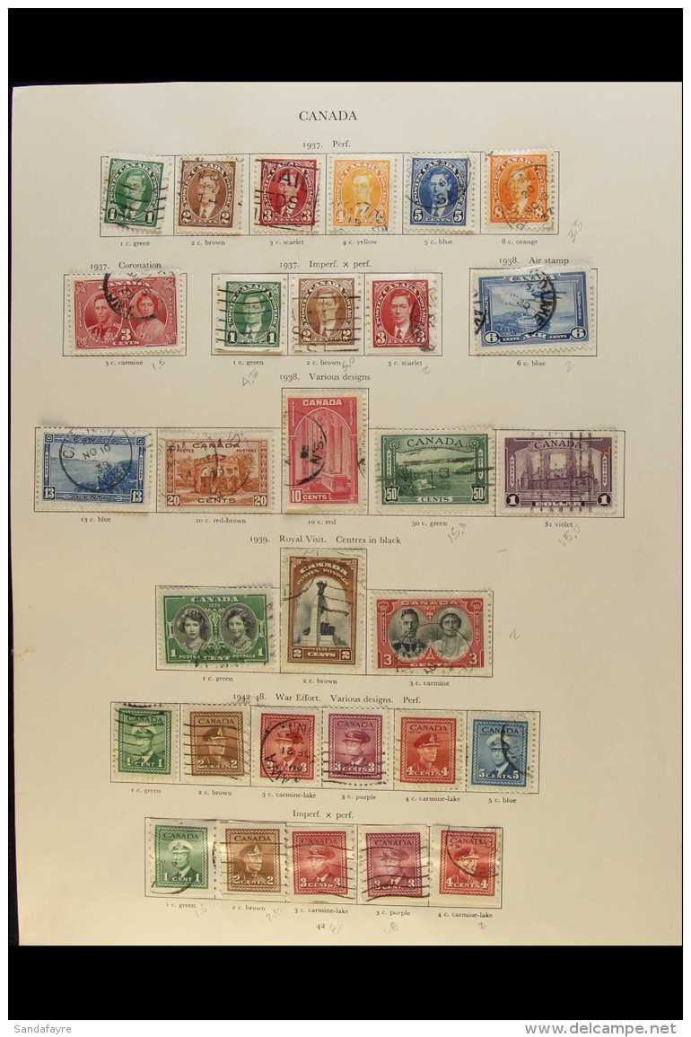 1937-52 ALL DIFFERENT USED COLLECTION A King George VI Collection On Printed Album Pages Complete For The Postage... - Andere & Zonder Classificatie