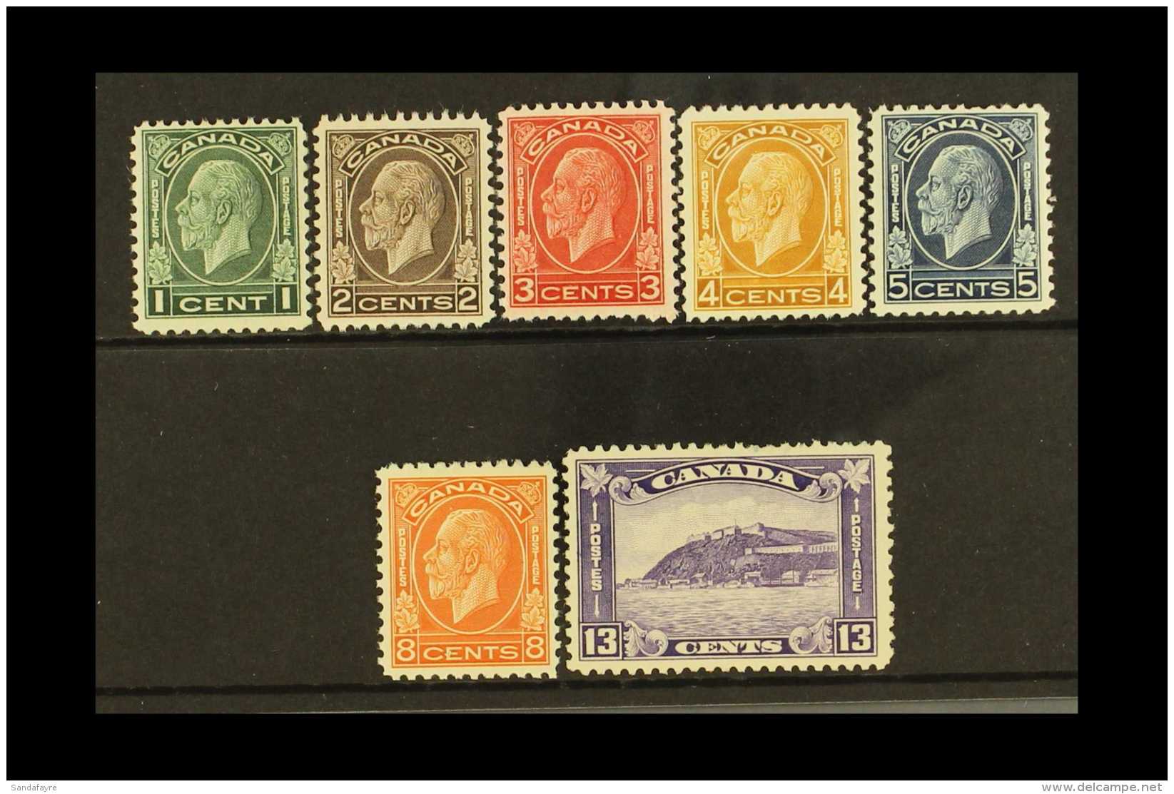 1932-3 KGV "Medallion" Definitives, Complete Set, SG 319/25, Minor Perf Fault On Top On 13c, Otherwise Never... - Andere & Zonder Classificatie