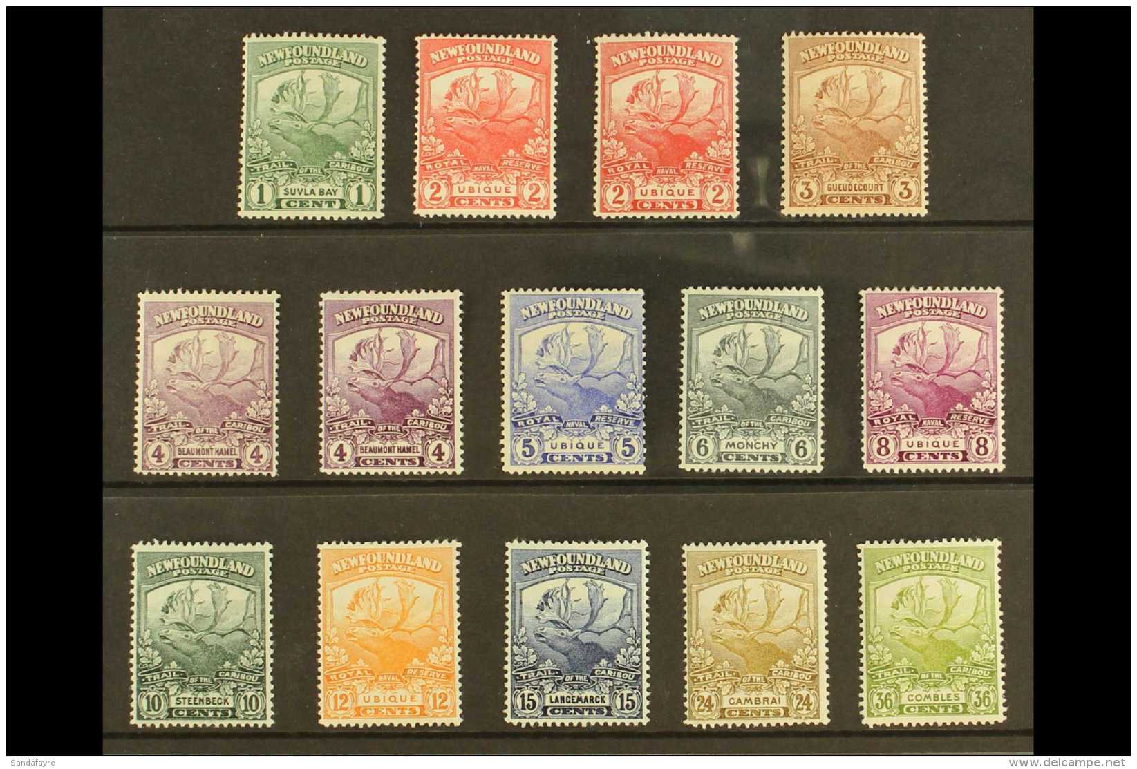 1919 Newfoundland Contingent Complete Set, SG 130/141, Plus Additional 2s And 4c Shades, Very Fine Mint. (14... - Andere & Zonder Classificatie