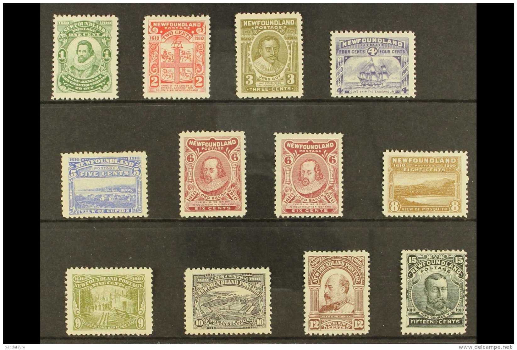 1910 Litho Definitive Set, SG 95/105, Inc Both 6c Types, Fine Mint (12 Stamps) For More Images, Please Visit... - Other & Unclassified