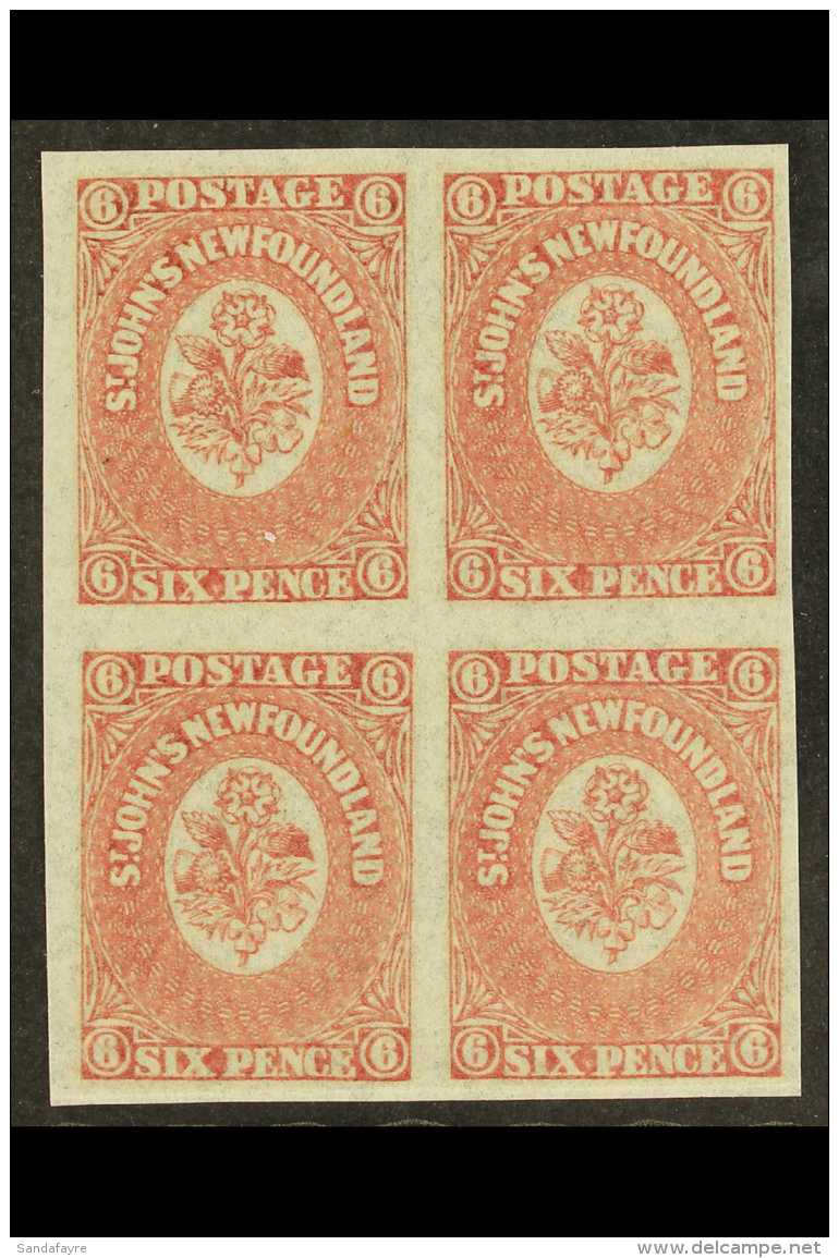 1862-64 6d Rose-lake, SG 20, NHM Block Of 4. Superb (1 Block) For More Images, Please Visit... - Andere & Zonder Classificatie