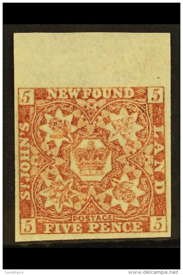 1862 5d Red Brown, SG 19a, Superb Marginal Mint Og. Senf Bros Guarantee On Reverse. For More Images, Please Visit... - Autres & Non Classés